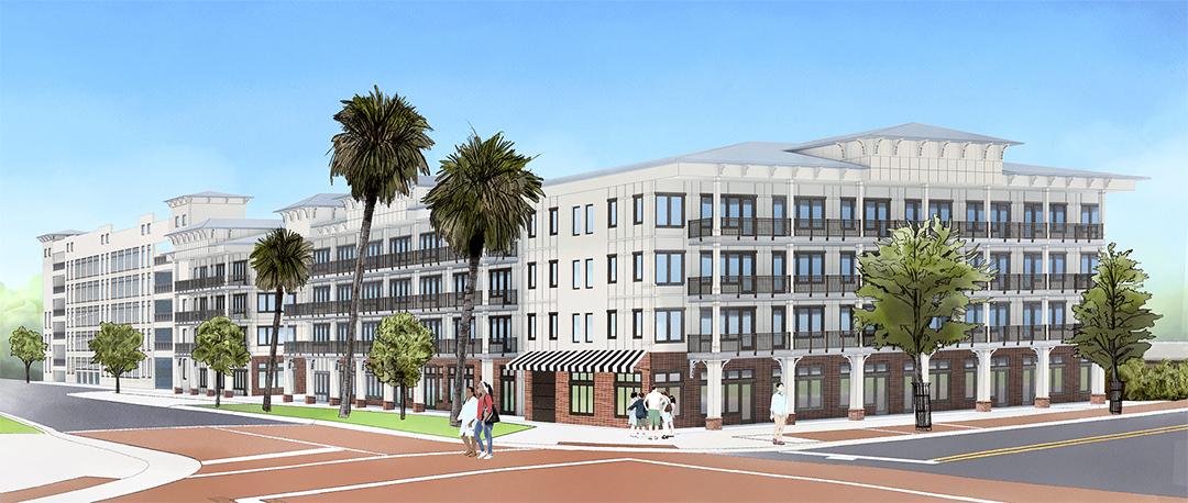A rendering of the City Center at St. Cloud mixed-use project